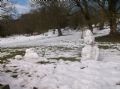 The last snowman - faces the afternoon sunshine!