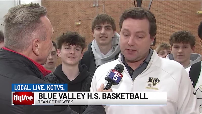 This week's Hy-Vee Team of the Week is the Blue Valley Tigers boys basketball team.