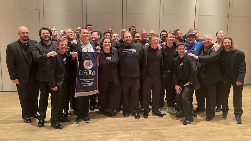 Fountain City Brass Band after they won the NABBA competition in 2025.