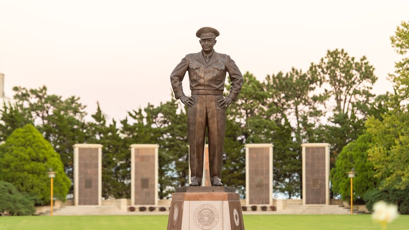 A statue of President Ike at the Dwight D. Eisenhower Presidential Library, Museum & Boyhood Home
