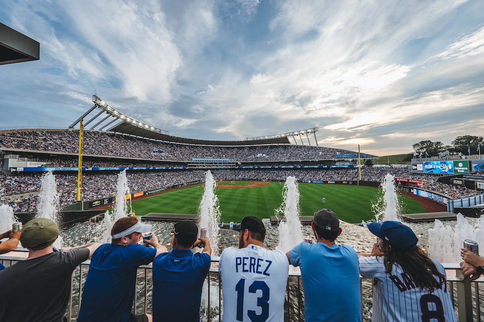 Kauffman Stadium, home of the Kansas City Royals.