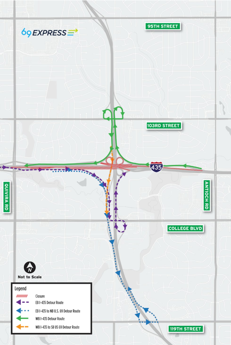 A significant detour is coming for motorists planning to use I-435 in Johnson County this...