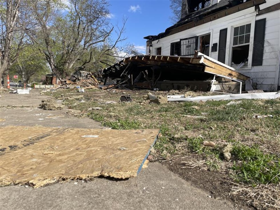 A house exploded in Lexington, Missouri, on April 9.