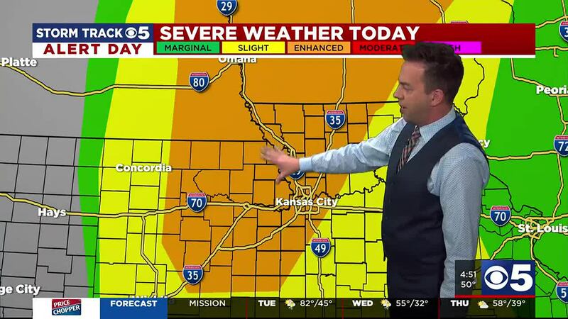 WEATHER ALERT Day, as the winds and possible severe weather roll in.