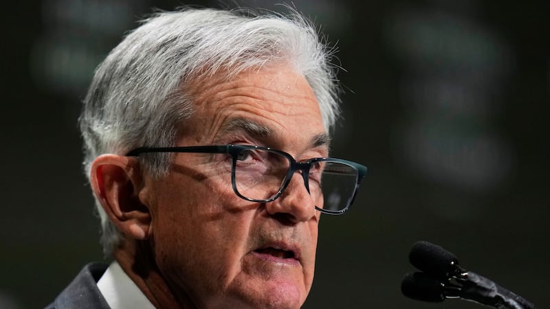 Chair of the Board of Governors of the Federal Reserve System Jerome Powell speaks during an...