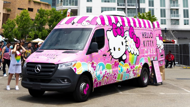 Hello Kitty fans can stop by the Hello Kitty Cafe Truck at Town Center on May 10.