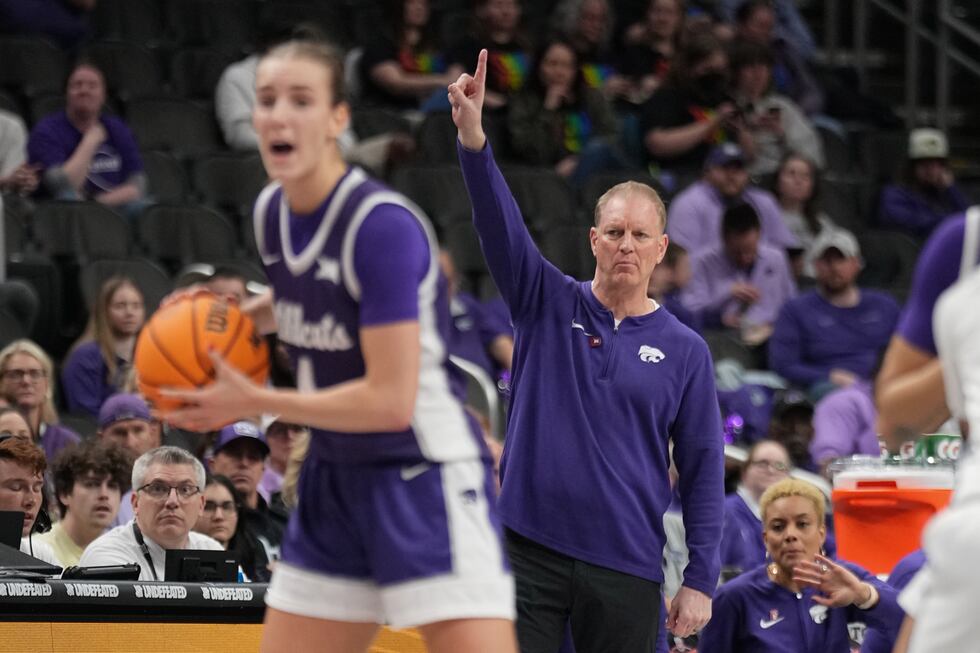 The K-State Wildcats and West Virginia Mountaineers compete during the Phillips 66 Big 12...