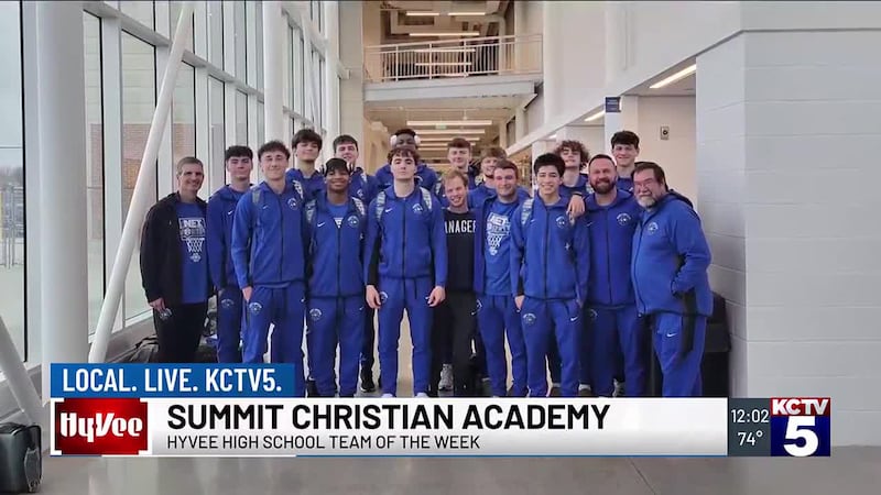 The Hy-Vee Team of the Week is the Summit Christian Academy boys basketball team.