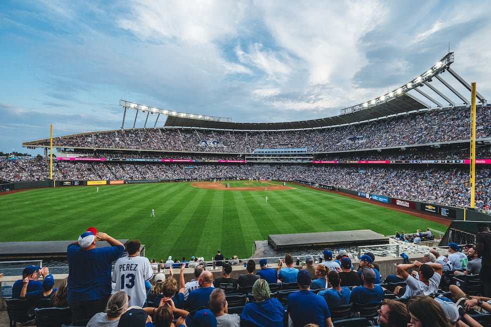 Kauffman Stadium, home of the Kansas City Royals.