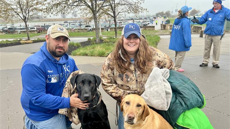 Hot dogs weren’t the only dogs at Kauffman Stadium for the first game of a 7-game homestand.