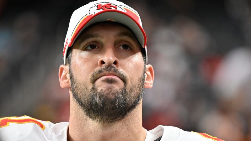 Kansas City Chiefs long snapper James Winchester (41) looks on before an NFL football game...