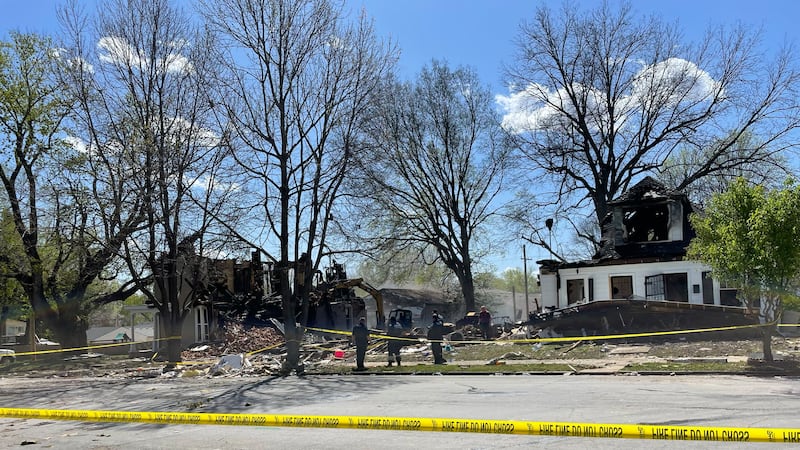 A house exploded in Lexington, Missouri, on April 9.