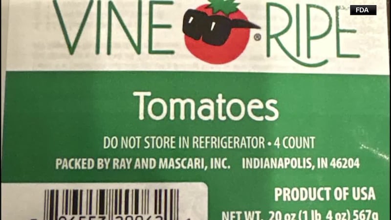 The FDA says tomatoes from H&C Farms may have been contaminated by salmonella.