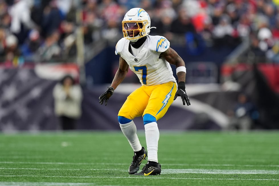 Los Angeles Chargers cornerback Kristian Fulton during the second half of an NFL football game...