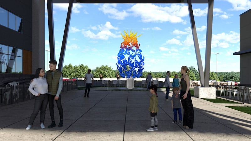 New Merriam Grand Station sculpture.