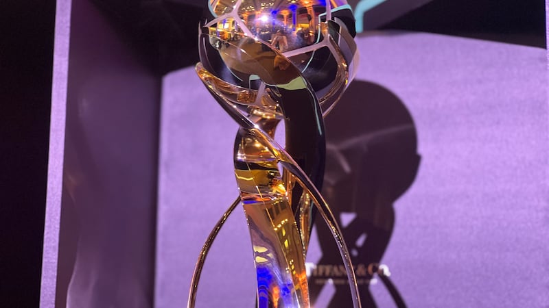 The NWSL National Championship Trophy pictured on Nov. 21, 2024.