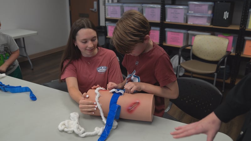Dr. Lieser said teaching young children how to save a life is sad, but it is becoming...