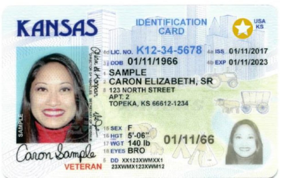 An example of a Kansas REAL ID.
