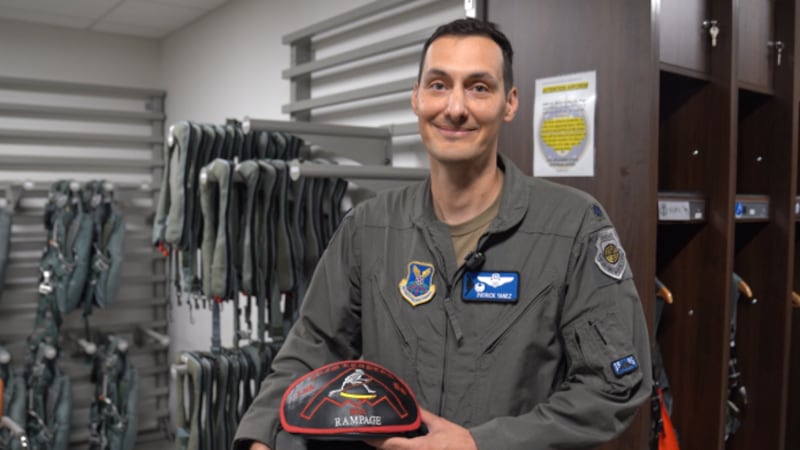 Lt. Col. Patrick Yanez, the Commander of the of the 13th Bomb Squadron at Whiteman Air Force...