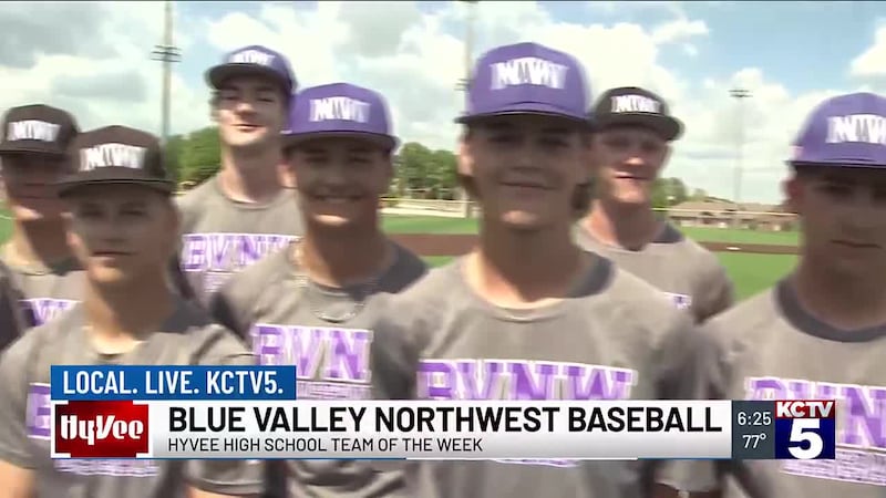 This week's Hy-Vee High School Team of the Week is the Blue Valley Northwest Huskies baseball...
