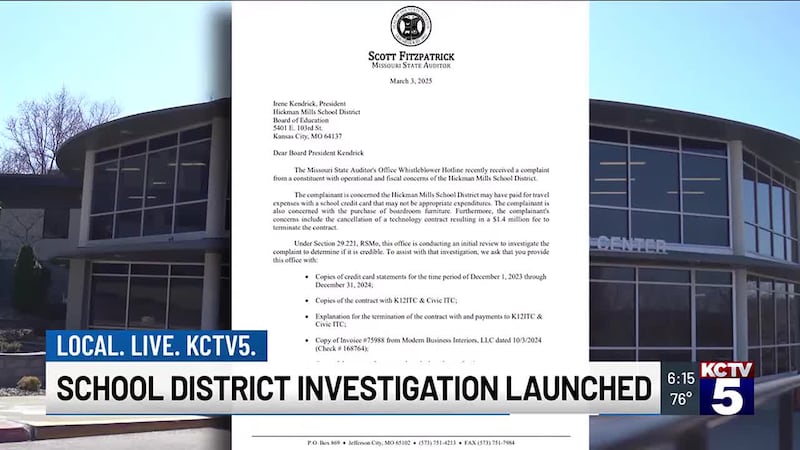 Auditor: Hickman Mills School District possibly misused thousands of dollars in funds