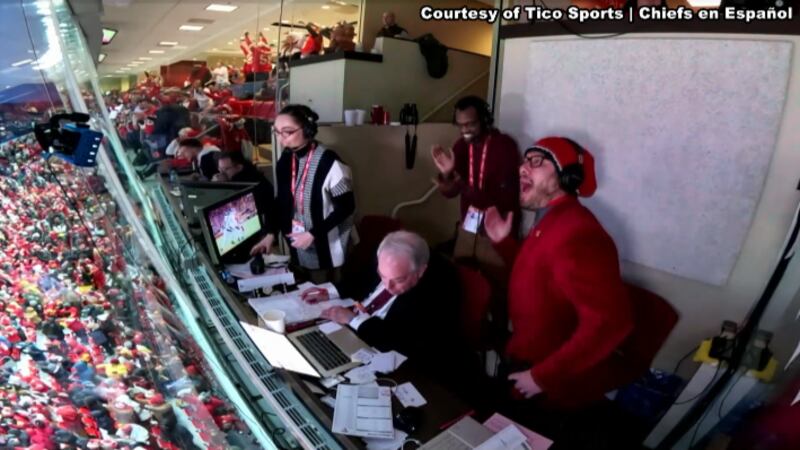Tico Sports announcing a game in Spanish.