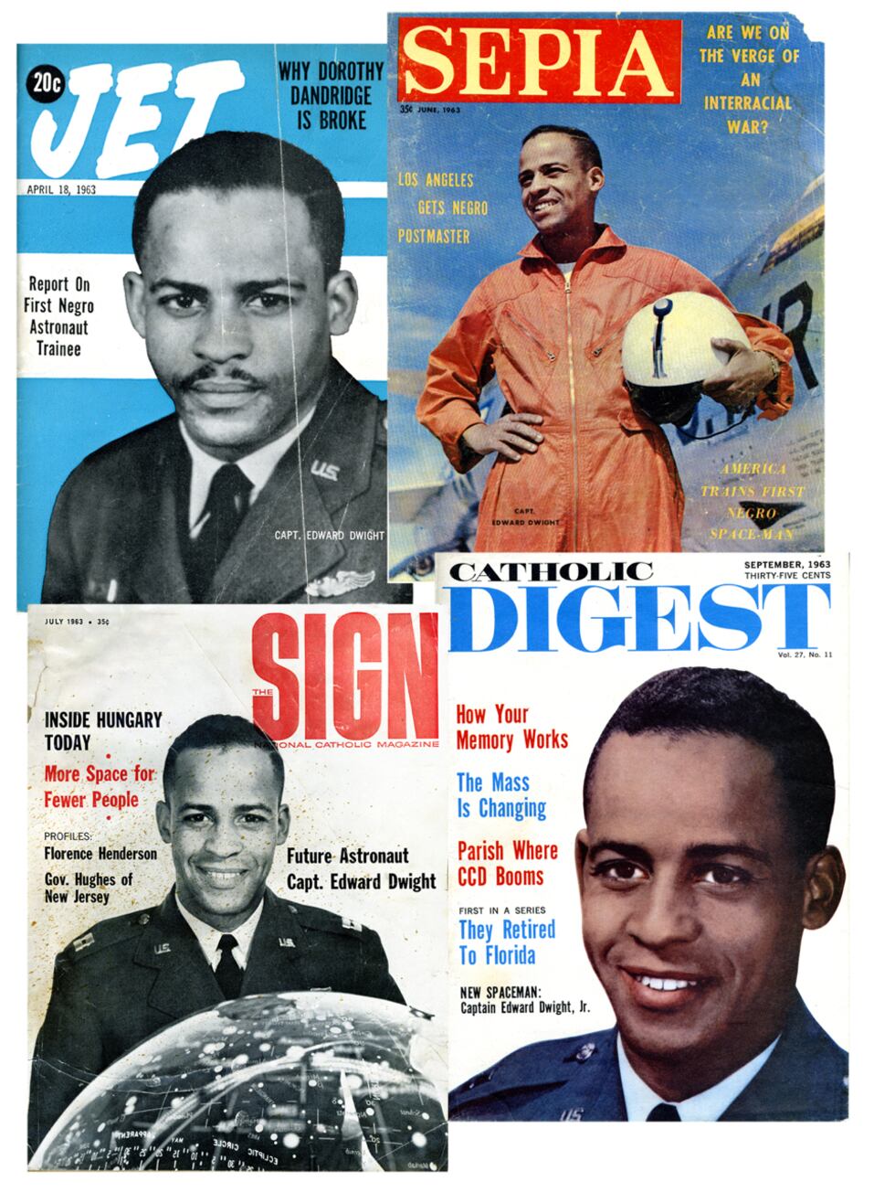 Ed Dwight on various magazine covers