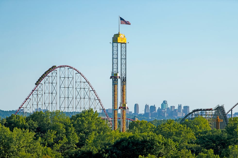 FILE - Worlds of Fun theme park in Kansas City, Missouri.