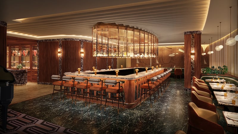 Noble 33 provided renderings of 1587 Prime, a new restaurant from Kansas City Chiefs stars...