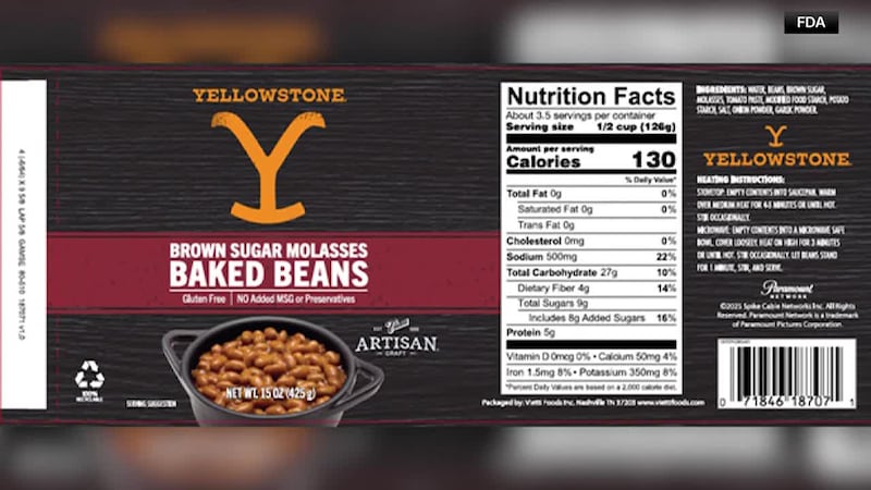Cans of baked beans have been recalled in 23 states.