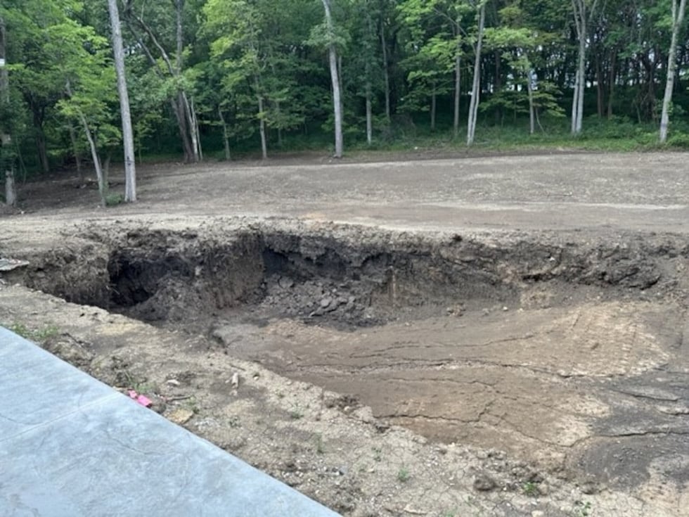 The hole that sat empty for months, posing a risk to Dan Gilio and his family.