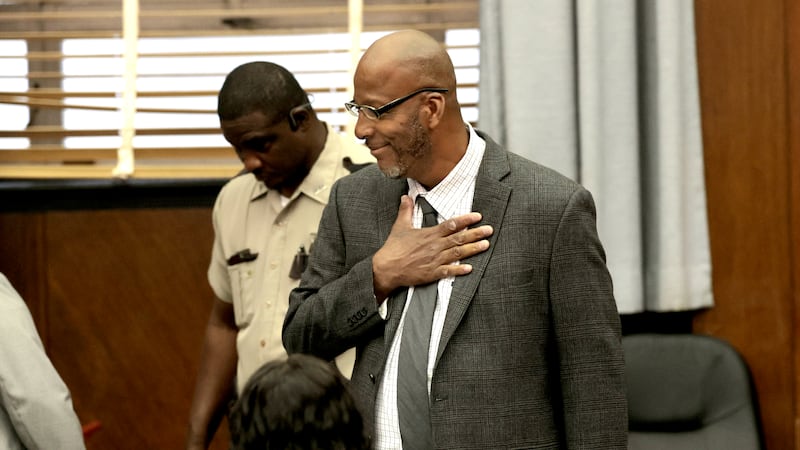 Christopher Dunn arrived in court on the first day of his hearing to decide whether to vacate...