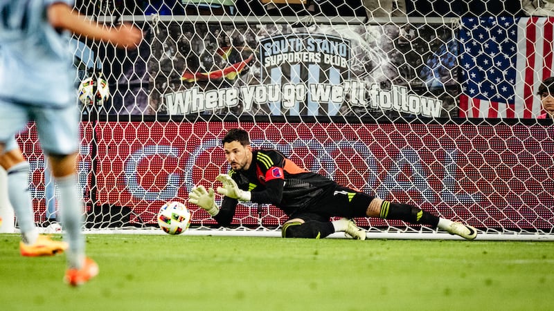 FILE - 20 APR 2024 - ST. LOUIS, MO- St. Louis CITY SC take on their nearby rivals, Sporting...